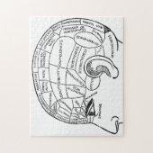 Psychologie Vintage Phrenologie Psychiatrie Puzzle (Vertikal)