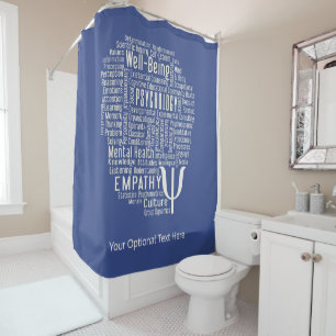PSYCHOLOGIE Word Cloud benutzerdefinierter Duschvo Duschvorhang
