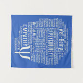 PSYCHOLOGIE Word-Cloud-Farbe Wandteppich (Vorderseite (Horizontal))