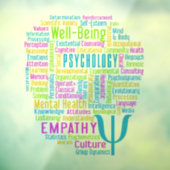 PSYCHOLOGIE Word Cloud Fensteraufkleber (Blatt 3)