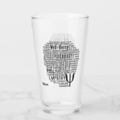 PSYCHOLOGIE Word Cloud individuelle Name Glas (Rückseite)