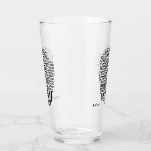 PSYCHOLOGIE Word Cloud individuelle Name Glas (Rechts)