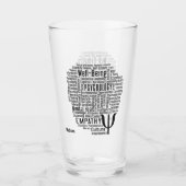 PSYCHOLOGIE Word Cloud individuelle Name Glas (Vorderseite)