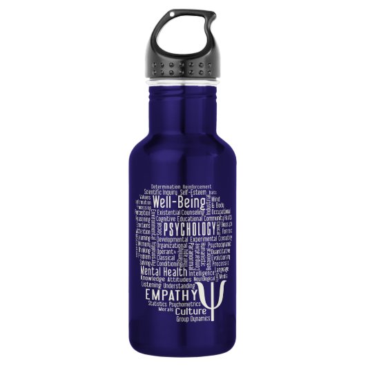 PSYCHOLOGIE Word Cloud Trinkflasche (Vorderseite)