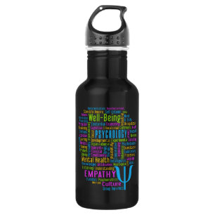 PSYCHOLOGIE Wort-Wolke Trinkflasche