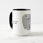 PSYCHOLOGIE Wort-Wolkengewohnheits-Tassen Tasse (Vorderseite Links)