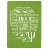 PSYCHOLOGIE Wort-Wolkenklemmbrett Klemmbrett (Rückseite)