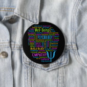 PSYCHOLOGIE Wort-Wolkenknopf Button (Beispiel)