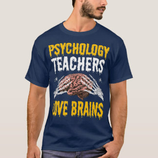 Psychologielehrer Liebe Gehirne Funny Halloween T-Shirt