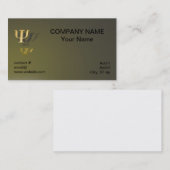 Psychologiesymbol auf Goldhintergrund Visitenkarte (Vorne/Hinten)