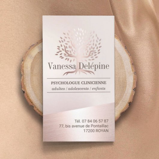 Psychologin Blush Rose Ernennung des Goldenen Tree Terminkarte