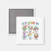 Psychologin Bunny Easter Day Magnet (Vorderseite/Rückseite)