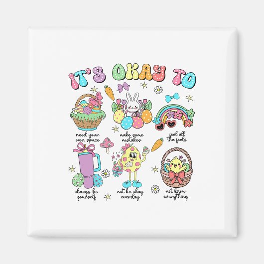 Psychologin Bunny Easter Day Magnet (Vorne)