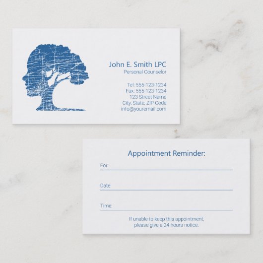 Psychologin Business Cards Persönlicher Berater Terminkarte (Vorne/Hinten)
