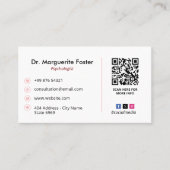 Psychologin Clinic Business | Moderne Ernennung Visitenkarte (Vorderseite)