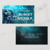 Psychologin Cosmo Blue Business Card Visitenkarte (Vorne/Hinten)