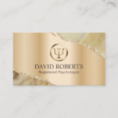 Psychologin Counselor Beruflich Gold Agate Terminkarte (Vorderseite)