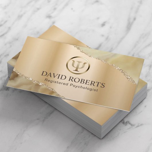 Psychologin Counselor Beruflich Gold Agate Terminkarte