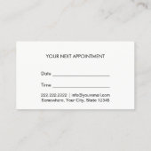 Psychologin Counselor Black & Gold Ernennung Terminkarte (Rückseite)