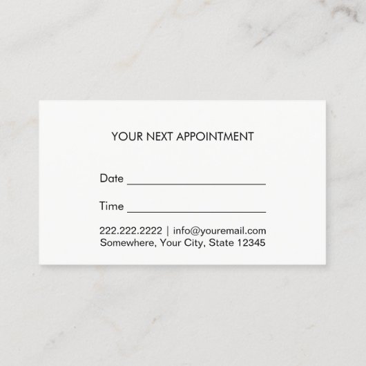 Psychologin Counselor Black & Gold Ernennung Terminkarte (Rückseite)