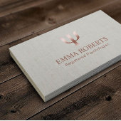 Psychologin Counselor Elegant Linen Ernennung Terminkarte