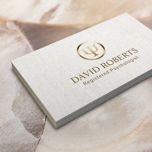 Psychologin Counselor Elegant Linen Ernennung Terminkarte