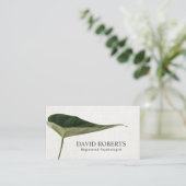 Psychologin Counselor Elegante Foliage Ernennung Terminkarte (Stehend Vorderseite)