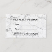 Psychologin Counselor Marble Ernennung Terminkarte (Rückseite)