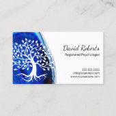 Psychologin Counselor Modern Blue Agate Tree Terminkarte (Vorderseite)