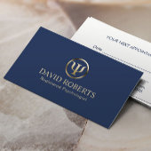 Psychologin Counselor Navy & Gold Ernennung Terminkarte