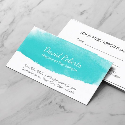 Psychologin Counselor Watercolor Ernennung Terminkarte