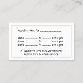 Psychologin Dark Metal Frame Ernennung Terminkarte (Rückseite)