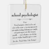 Psychologin der Schule Definition Danke Geschenk Keramikornament (Rechts)