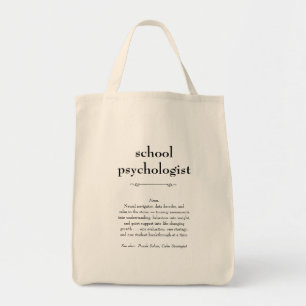 Psychologin der Schule Definition Danke Geschenk Tragetasche