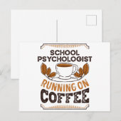 Psychologin der Schule, die auf Coffee Caffeine Gi Postkarte (Vorne/Hinten)