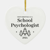 Psychologin der Schule - Erste Weihnachtsfeier Keramik Ornament (Vorne)