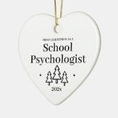 Psychologin der Schule - Erste Weihnachtsfeier Keramik Ornament (Links)