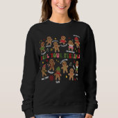 Psychologin der Schule Weihnachtsgingerbrot fühlen Sweatshirt (Vorderseite)