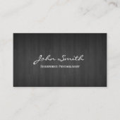 Psychologin Elegant Dark Wood Visitenkarte (Vorderseite)