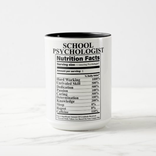 Psychologin Ernährung Fakten Tasse (Zentrum)