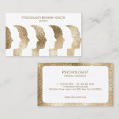 Psychologin Human Faces Mind Gesichter Visitenkarte (Vorne/Hinten)