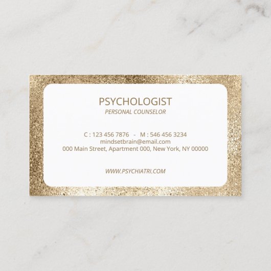 Psychologin Human Faces Mind Gesichter Visitenkarte (Rückseite)