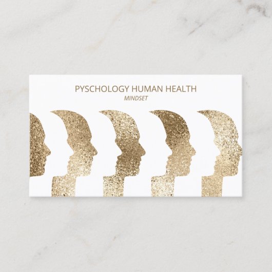 Psychologin Human Faces Mind Gesichter Visitenkarte (Vorderseite)