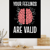 Psychologin Ihre Gefühle sind gültig Poster (Küche)