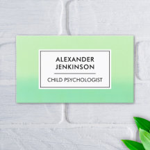 Psychologin LCSW Psychiatrist Modern Green Ombre