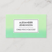 Psychologin LCSW Psychiatrist Modern Green Ombre Visitenkarte (Vorderseite)