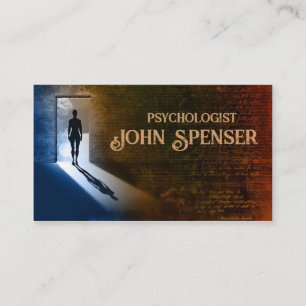 Psychologin Man in Shadow Business Card Visitenkarte