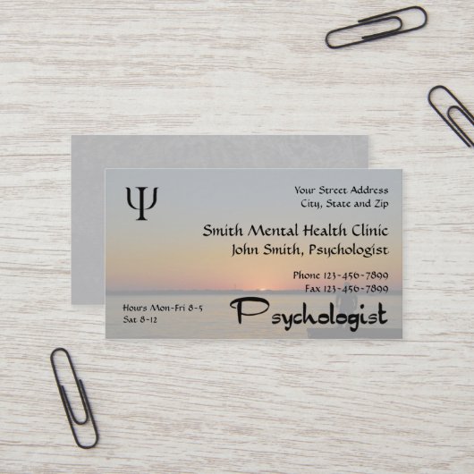 Psychologin Mental Health Business Card Visitenkarte (Vorderseite/Rückseite Beispiel)
