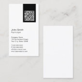 Psychologin Modern QR Code Beruflich Visitenkarte (Vorne/Hinten)