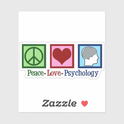 Psychologin Peace Liebe Psychology Aufkleber (Blatt)